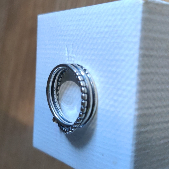 Pandora Her Majesty Ring and Pandora Kerry's Small Diamond Ring - Size 5.5 - Picture 7 of 11